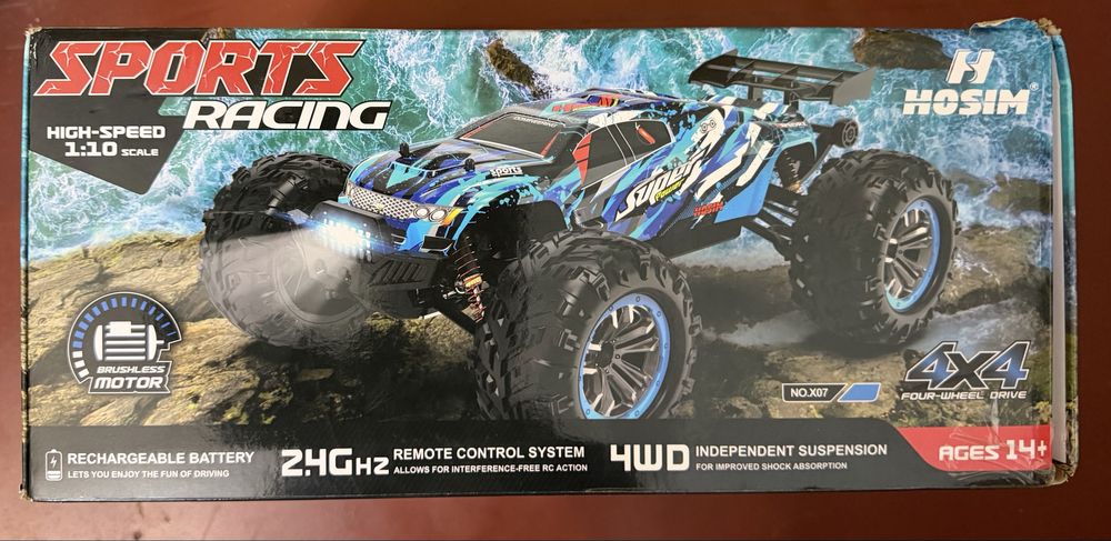 Радіокерована машина Hosim X07 1:10 Brushless 4WD (68+ км/год) Амазон