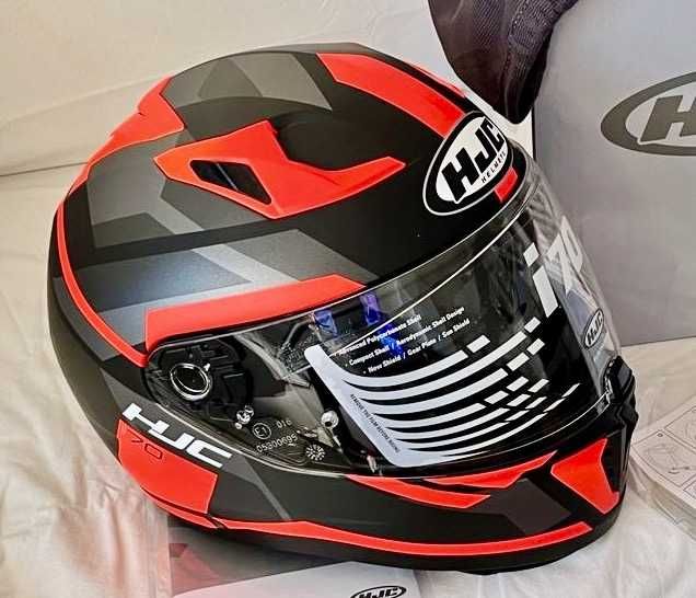 Capacete NOVO HJC i70 Elim Orange (40% DESCONTO) Tamanho M