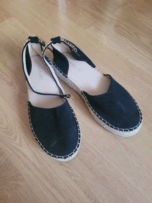 Espadryle czarne jak nowe rozm 39