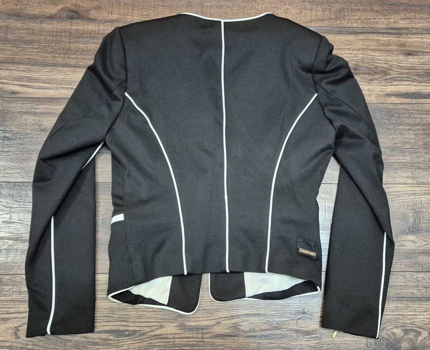 marynarka nr 4 żakiet czarna h&m S lamówki G 04