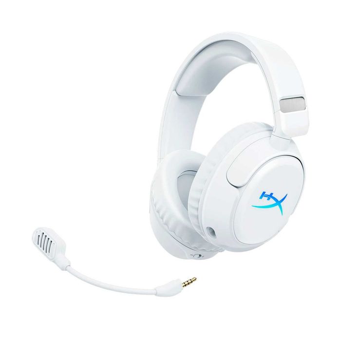 Бездротова гарнітура HyperX Cloud Flight 2 White (B5VC5AA) RGB 2,4 ГГЦ Bluetooth 5.4 звук 7.1