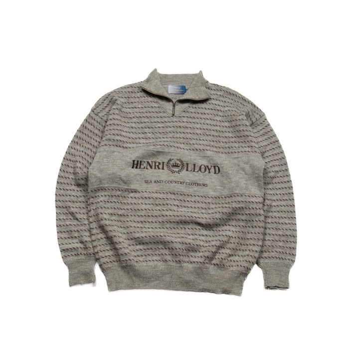 Vintage Henri Lloyd Half-Zip Sweter Alpaka Wool M Sea and Country