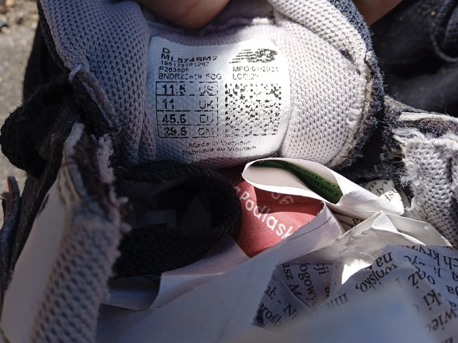 Buty używane New balance 574 uszkodzone