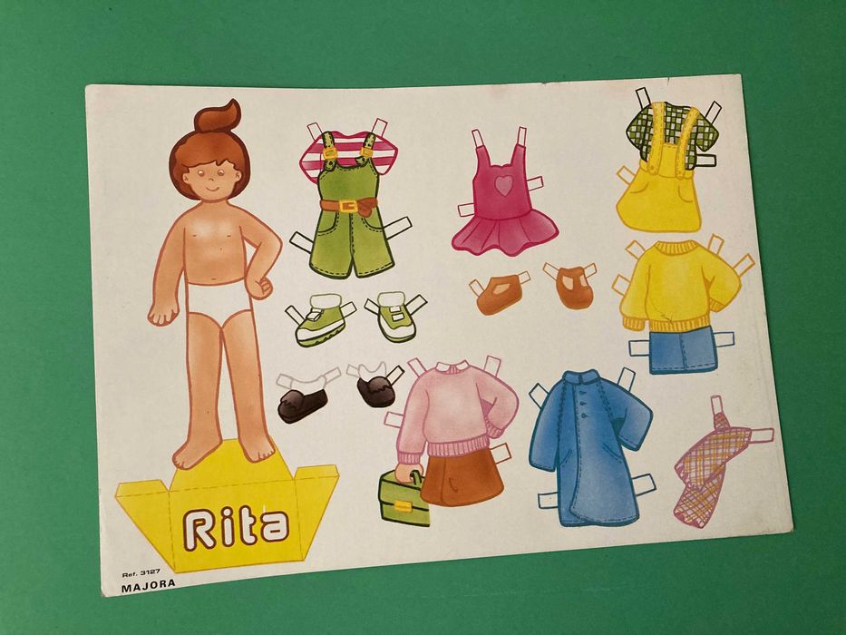 Bonecas de Recortar de Papel da marca Majora Anos 80