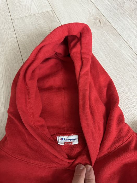 Худі кофта з капюшоном червона оверсайз Chicago Bulls Champion XXL