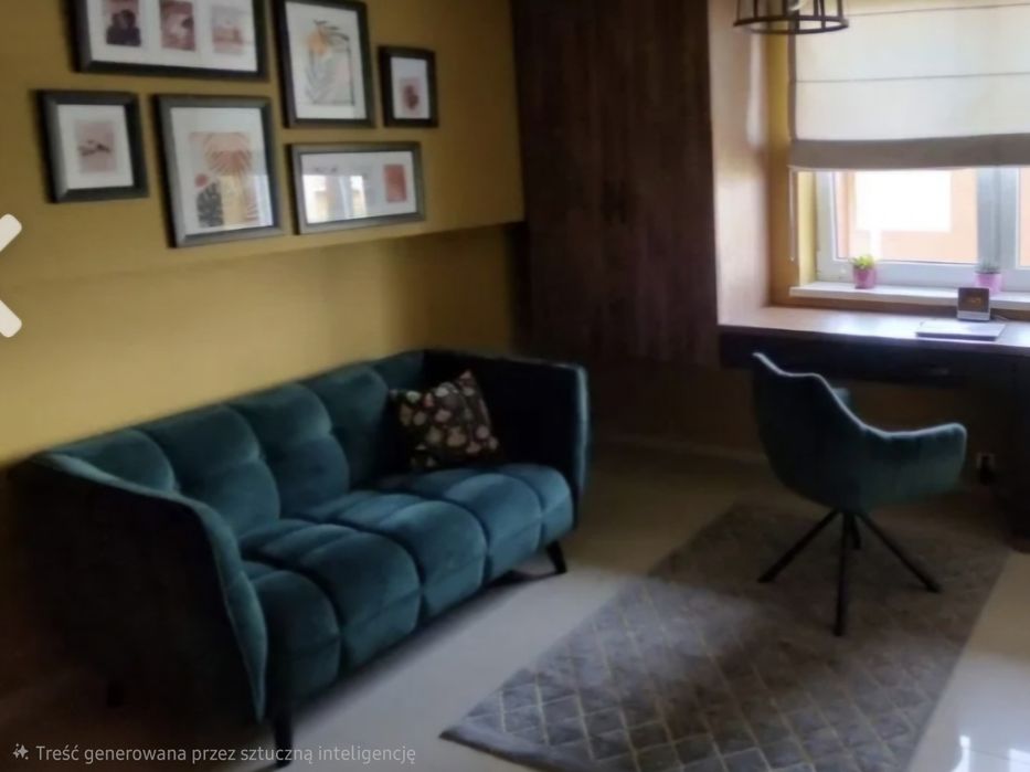 Sofa CASTELLO 2 Velvet Wenge/Zielony i Krzesło obrotowe  Azalia