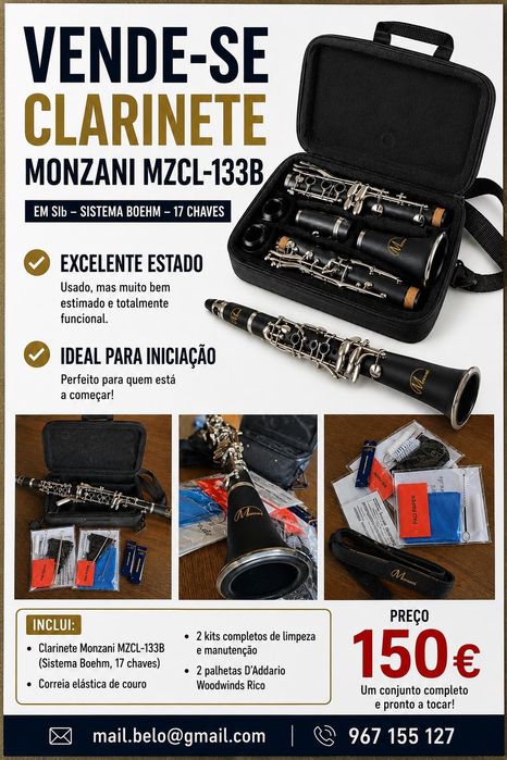 Clarinete Monzani MZCL -134B