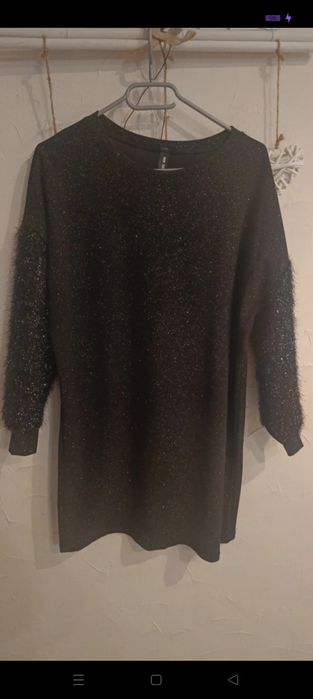 Czarna tunika/sukienka wyjściowa elegancka uni