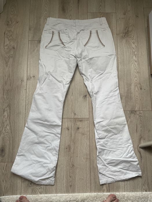 Белые jeans flared, bootcut