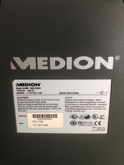 Ecrã/Monitor Medion