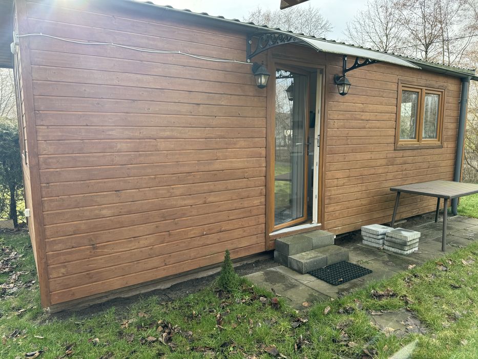 Domek drewniany 3x7, letniskowy , ocieplany z wyposasżeniem