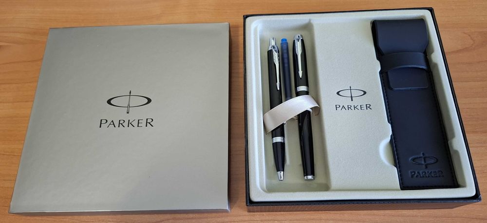 Parker IM zestaw pióro długopis czarny CT