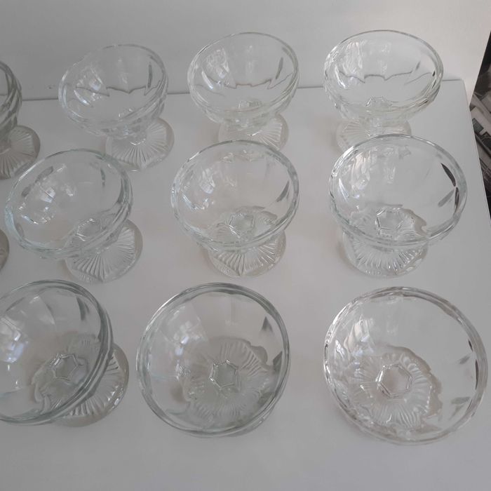 15 Taças c/pé Vidro Pequenas p/ Sobremesas Gelados