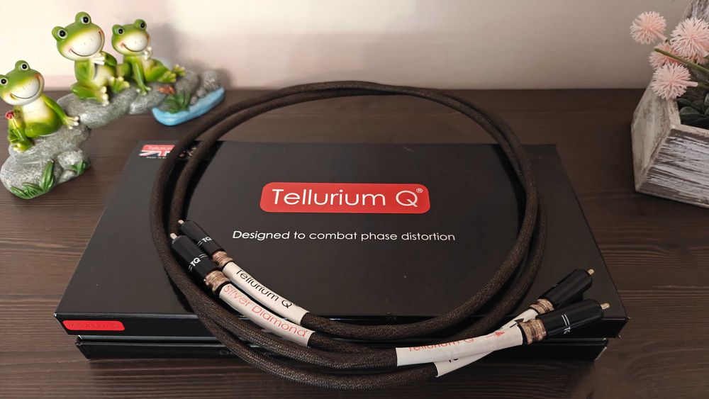 Przewód RCA Tellurium Q Silver Diamond RCA-RCA 2x 1M HI END Kabel