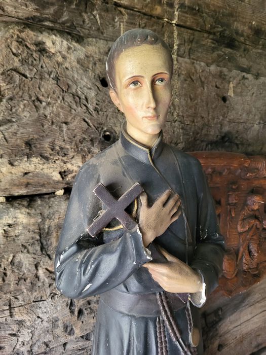 Stara figura 71 cm Święty Gerard Majella