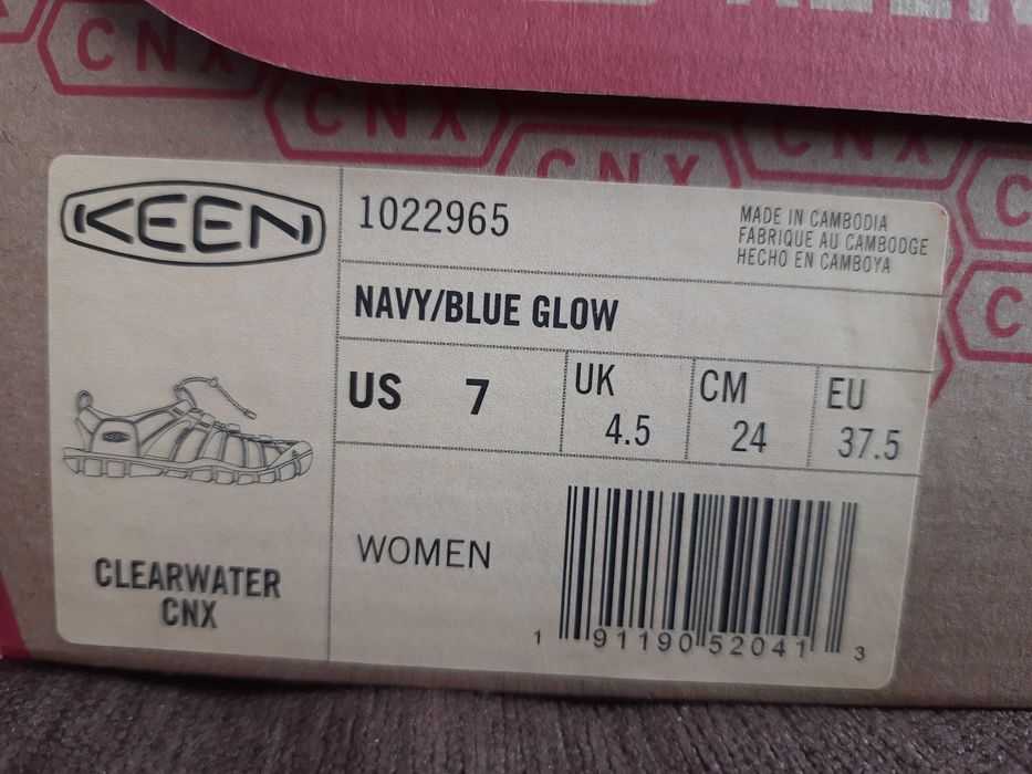 Sandały damskie Keen Clearwater CNX navy/blue glow 37.5 nowe