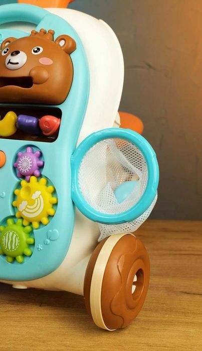 Ходунки-каталка та інтерактивний розвиваючий столик-бізіборд 3 в 1