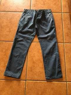 calcas azuis de sarja tamanho m