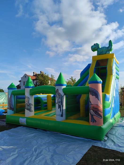 DINO - dmuchany plac zabaw, zjeżdżalnia. Dmuchaniec. Piana Party.