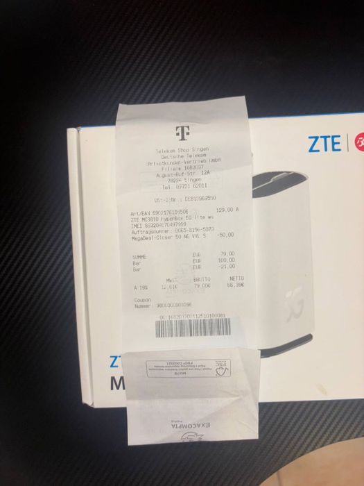 Продаётся 5G роутер ZTE CPE MC8810 (SIM-карта)