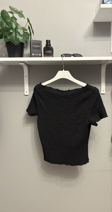 Koszulka czarna , marszczony materiał