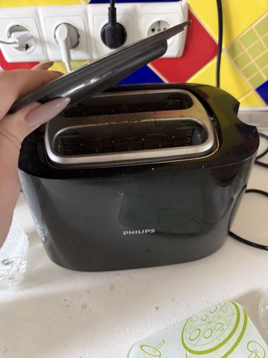 Тостер philips black