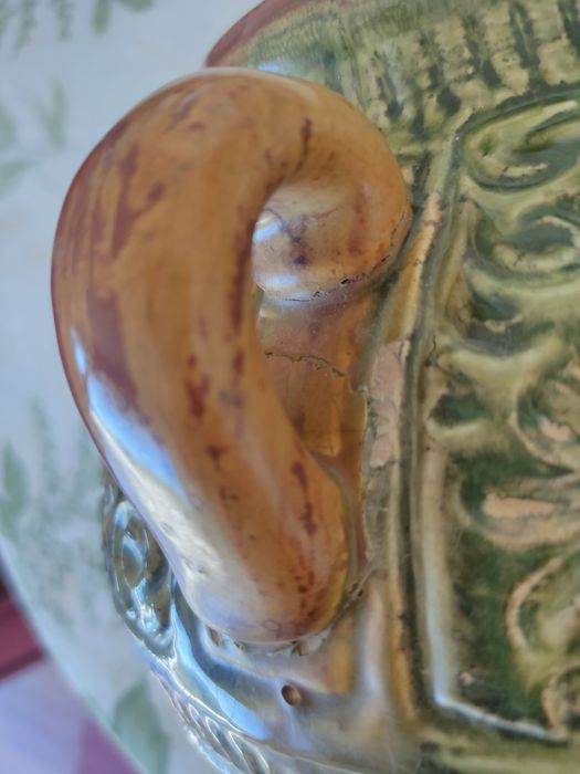 Vaso antigo em cerâmica "Aleluia".