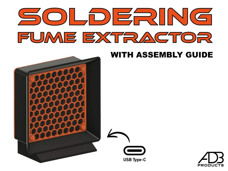 Extrator de Fumos para Soldar com USB-C