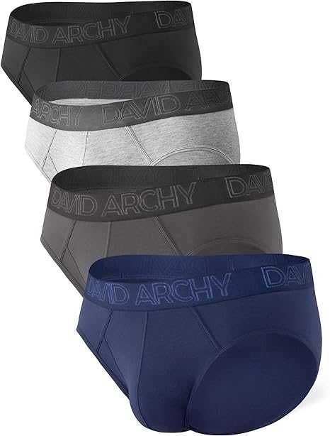 Męskie Majtki 4-Pak DAVID ARCHY Z Bambusa Miękkie Oddychające L