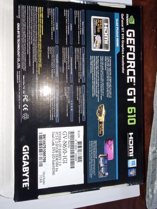 Nvidia geforce GT 610 1 GB DDR 3
