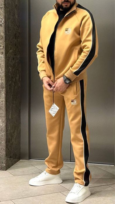 спортивный мужской костюм желтый штаны кофта реглан louis vuitton