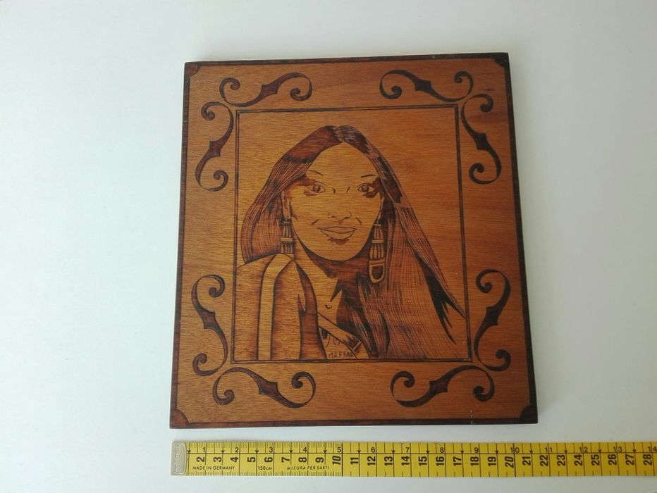 Handmade pyrography panel64585342374019123