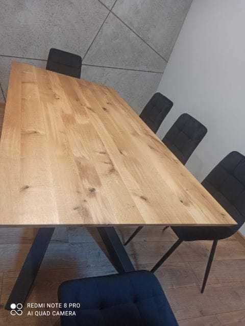 Stół dębowy Loft nowoczesny lite drewno pająk krzyżak