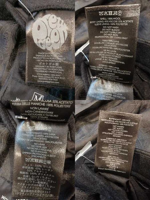 Pretty Green Długi Płaszcz Wełniany Greatcoat Marton Mills M