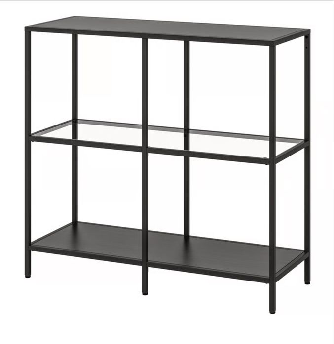 Regał 100x93 cm loft szkło metal