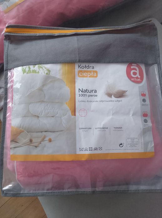 Kołdra z poduszką z pierza