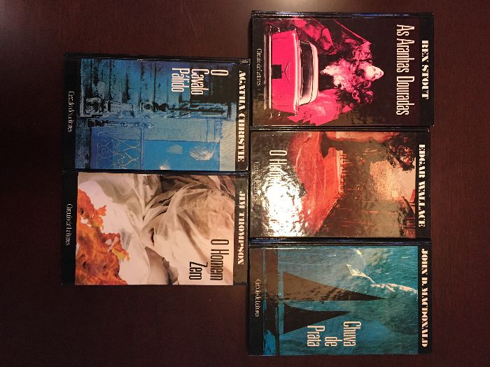 Conjunto de 5 Livros, de vários autores (Temática Policial)