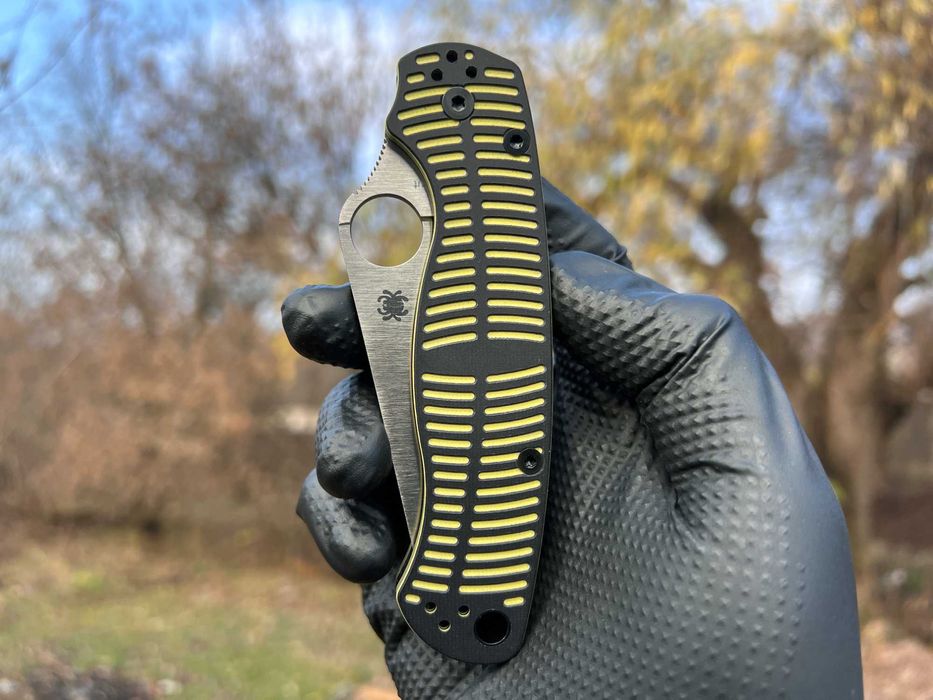 Складний ніж Spyderco Paramilitary 2 Salt Yellow/Black G-10, MagnaCut