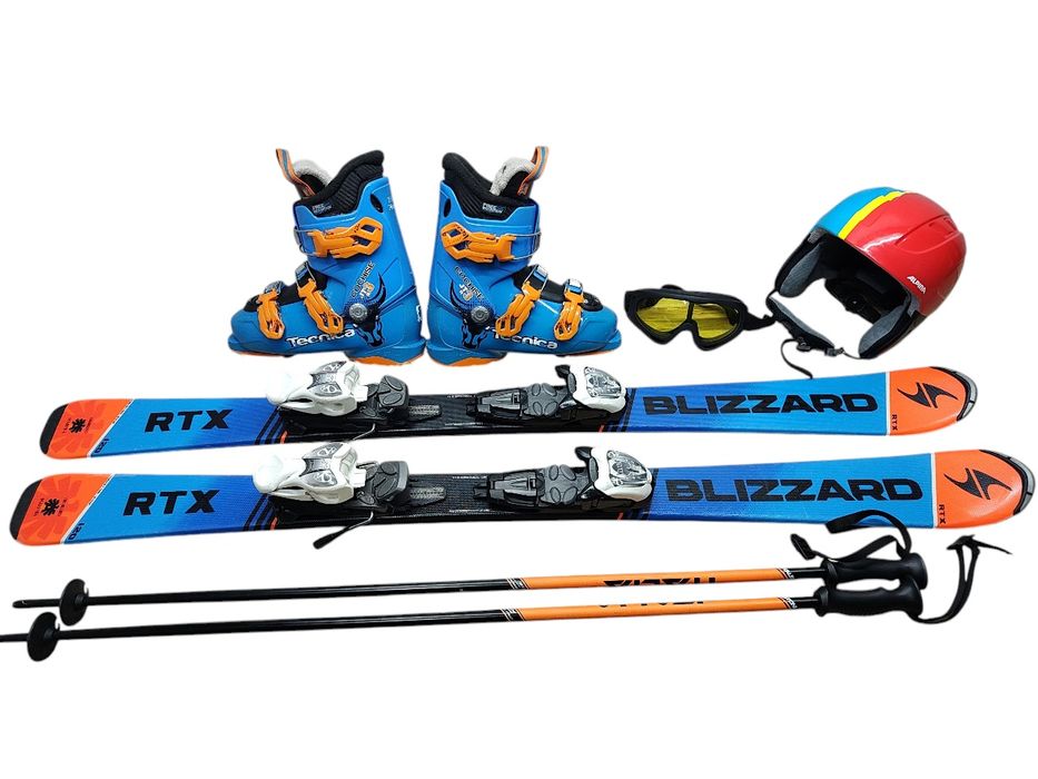 Komplet Narty 120 cm BLIZZARD Buty r-36.5 Kijki Kask Gogle