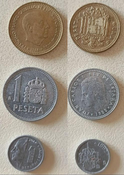 Moedas Europa. ESPANHA. Pesetas.