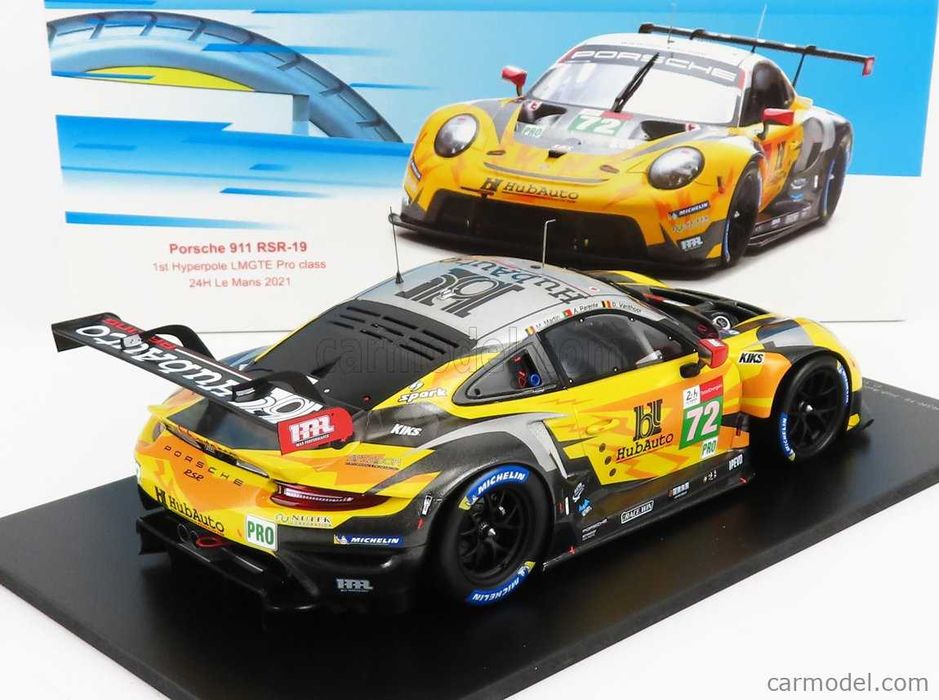 Porsche GT3 RSR Le Mans + 1/18 + Spark + Vários + Resina