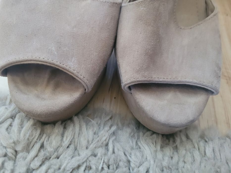 Obcasy lato wesele koturny r38