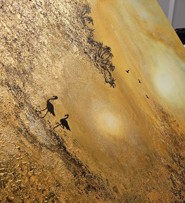 Obraz akrylowy 40x40 "Złoty Świt"