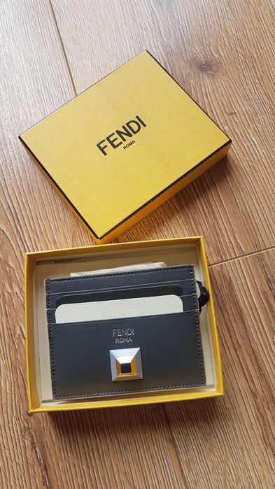 Fendi Roma Pekin Italy case card etui na karty kredytowe portfel skóra
