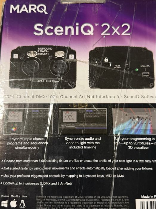 Sterownik DMX-  MARQ SceniQ 2x2 – interfejs DMX/Art-Net