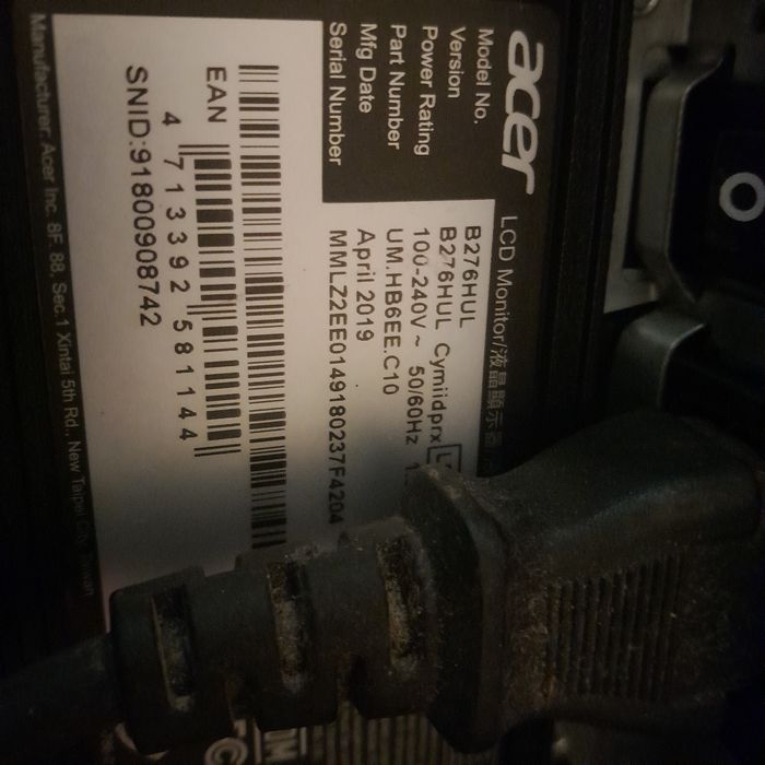 Monitor Acer  lcd 27 cali