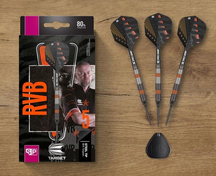 Target lotki do darta Raymond van Barneveld RVB Black 80% SP Steel