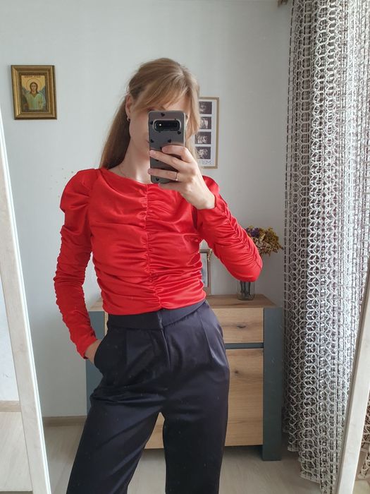 Атласна блуза H&M