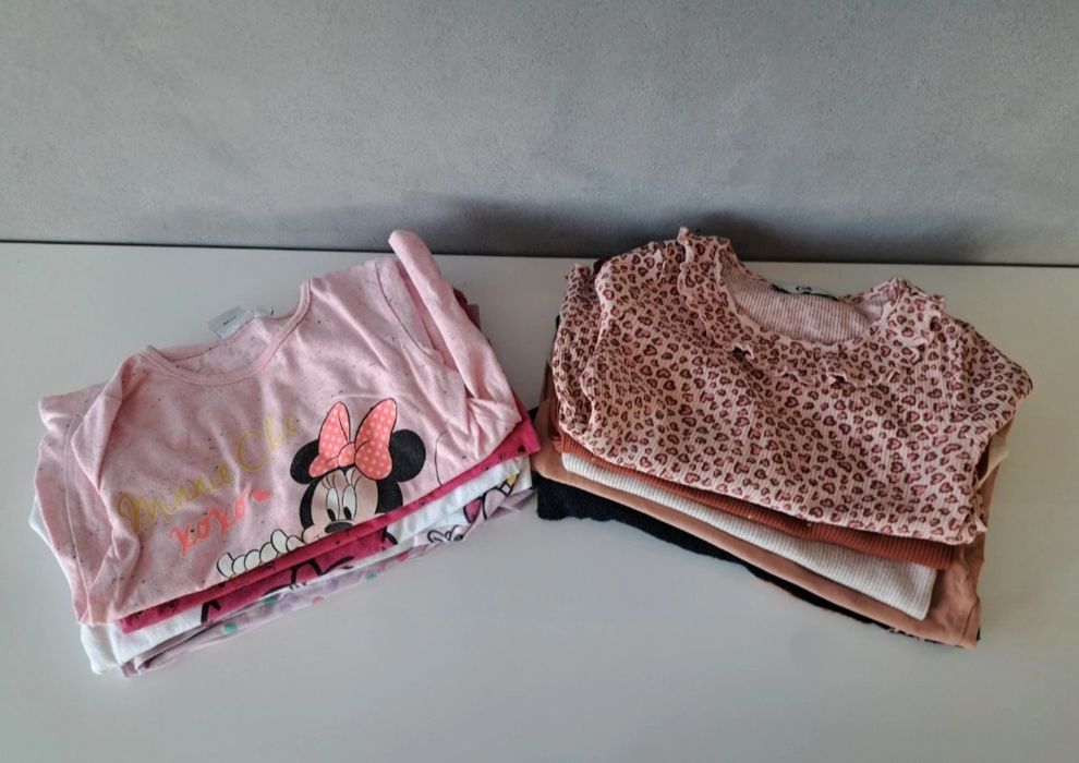 Zestaw ubranek 110 dla dziewczynki Sweterki bluzki c&a