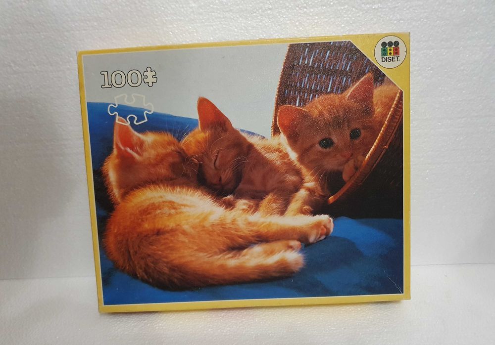 PUZZLE vintage, com 100 peças - Diset - Tema GATINHOS